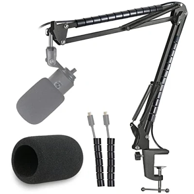 Imagen de Fifine K669 Soporte Profesional Ajustable para Micrófono con Parabrisas y Tubo de Montaje Compatible USB 669B by YOUSHARES