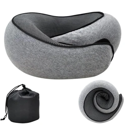 Imagen de ZAWR Almohada de Viaje Cuello, Cervical para Avión y Coche, Cojin Viscoelástica Espuma Memoria,Almohadas Viaje,Cojin Viajes Accesorios