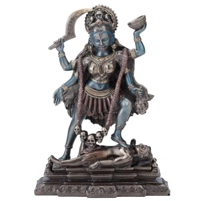 Imagen de Veronese Design Estatua de la Diosa hindú Kali pie sobre el Señor Shiva