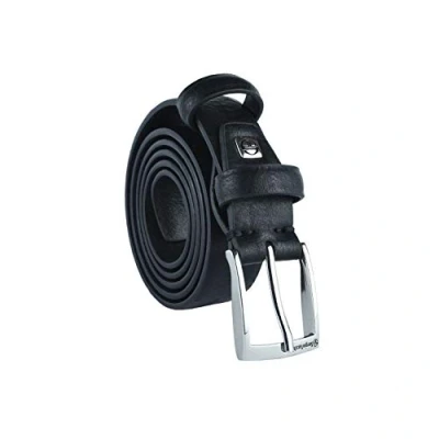 Imagen de Sergio Tacchini Cinturón para hombre Exterior Cuero PU Interior, hebilla sin níquel (Negro (697) 3 cm, 125 (tg 54 56))