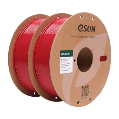 Imagen de eSUN Filamento PLA 1.75mm, para Impresora 3D Precisión Dimensional +/ 0.03mm, 1KG por Bobina, 2 Bobinas Impresoras,Rojo Oscuro*2