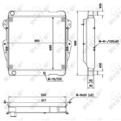 Imagen de NRF 52111 Radiador, refrigeración del motor 525 480 57 Aletas soldadas TOYOTA: Land Cruiser Prado 70 SUV