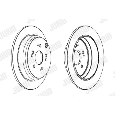 Imagen de JURID 562884JC Disco de freno 304,5 9 5 114,3 macizo revestido con tornillos HONDA: CR V 3, 4