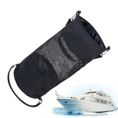 Imagen de bolsa de basura para barco, malla, impermeable, almacenamiento kayak, malla plegable bolsas