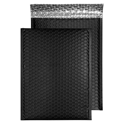 Imagen de Blake Colour Packaging 320 x 240 mm 70 Mu Burbuja metálica Despegar y sellar (MTB324) Negro azabache Paquete de 500