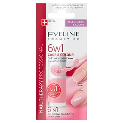Imagen de Eveline Cosmetics Care &amp; Color Rose 6W1 5Ml Revitalisant pour Ongles 12 ml