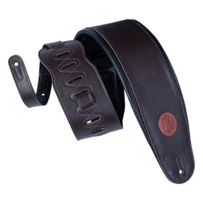 Imagen de Levy&#039;s Leathers MSS2 4 DBR Correa para guitarra de cuero, color marrón