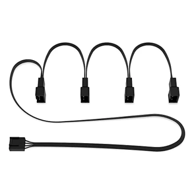 Imagen de ARCTIC 4 Pin PWM Fan Splitter Cable de extensión PST para Ventiladores Caja, conexión Multi Ventilador provee una refrigeración Suficiente y centralizada Negro