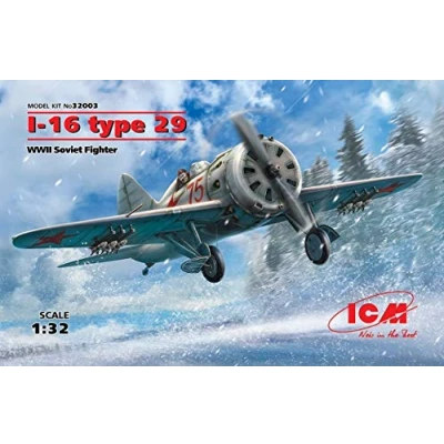 Imagen de ICM Air, Force, Maqueta I 16 Tipo 29, WWII Soviet Fighter, Color Negro (32003)