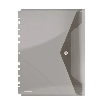 Imagen de Danubio 8540001pl de 02 para documentos/ Carpeta (con botón presión, PP, A4, 200μm con margen perforado para, Gris