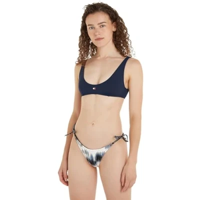 Imagen de Tommy Jeans Top de Bikini Tipo Bralette sin Aros para Mujer, Azul (Dark Night Navy), M
