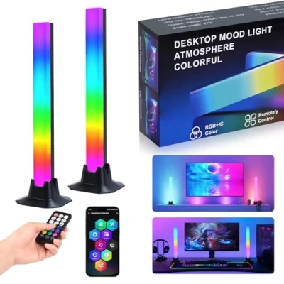 Imagen de Euakee Smart Luces LED,Barras de LED para juegos,Barras Luz RGB Lampara Inteligente con Múltiples Efectos Iluminación,Light Bar Gmaing,PC,TV,Decoración Habitaciones (32CM)