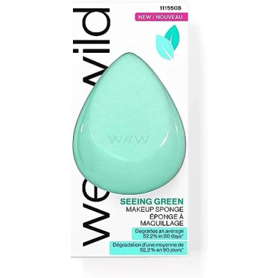 Imagen de wet n wild Esponja de Maquillaje Seeing Green, Aplicación Fácil en Áreas amplias y Detalles Cercanos, Degradable