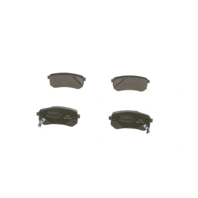 Imagen de BOSCH 0 986 494 145 Juego de pastillas freno Low Metallic con sensor desgaste incorporado Chapa antichirridos, instrucciones montaje