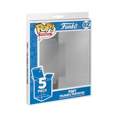 Imagen de Funko Pop! Protector: 5PK Foldable Pop Protector (Non UV) Premium Display Cases For Figuras de Vinilo Coleccionables Duradero Cristalino Almacenamiento Apilable