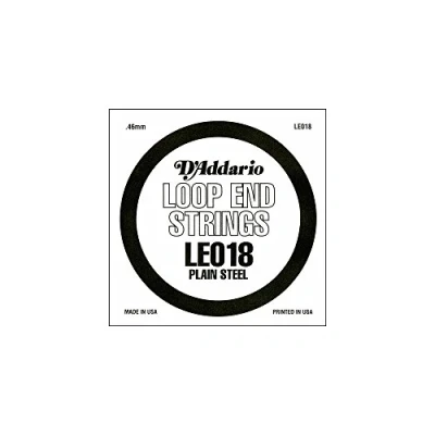 Imagen de D&#039;Addario LE018, cuerda individual de acero liso con terminación lazo, .018