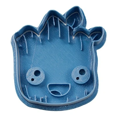 Imagen de Cuticuter Groot Chibi Cara Guardianes de La Galaxia Cortador Galletas, Plástico, Azul, 8x7x1.5 cm