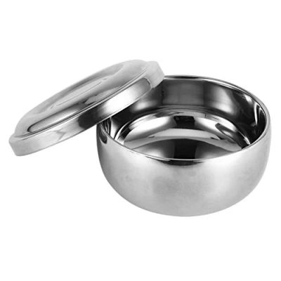 Imagen de Tazón de afeitar con tapa para Shaving Brush Bowl en acero inoxidable Shave
