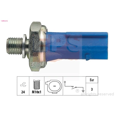 Imagen de FACET 7.0212 Sensor de Presión Aceite M10x1 3 Made in Italy OE Equivalent