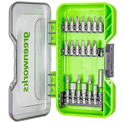Imagen de Greenworks puntas de destornillador endurecidas (juego completo 20 piezas pico y clic adecuadas para todos los destornilladores inalámbricos)
