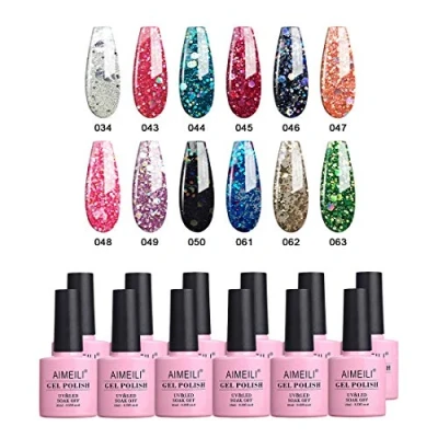 Imagen de AIMEILI Esmalte Semipermanente Para Uñas Soak Off UV LED De Gel Color Combinado/Color La Mezcla/Multicolur Set 12 X 10ml 7
