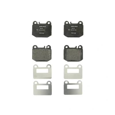 Imagen de DELPHI LP1705 Juego de pastillas freno preparado para indicador desgaste Chapa antichirridos con accesorios MERCEDES BENZ: Clase ML