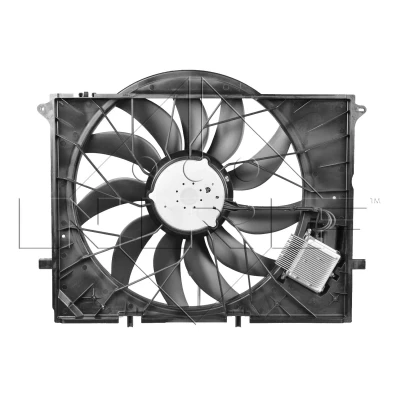 Imagen de NRF 47297 Ventilador de radiador 530 12 850 con bastidor (armazón), Motor sin escobillas unidad control MERCEDES BENZ: Clase S Berlina