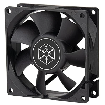 Imagen de SilverStone SST FN80B Ventilador de alto rendimiento 80 mm, apto para carcasas HTPC y SFF