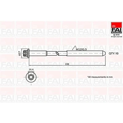 Imagen de Juego de tornillos,culata FAI AutoParts B1756