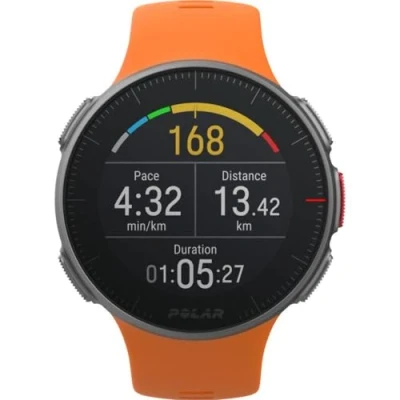 Imagen de Polar Vantage V Reloj Premium con GPS y Frecuencia Cardíaca, Multideporte Perfil de Triatlón, Potencia Running, Batería Ultra Larga, Resistente al Agua, M/L, Naranja