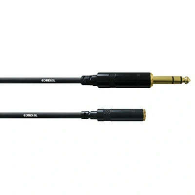 Imagen de Cordial CFM 3 WK Cable de micrófono (conector 6.3 mm estéreo dorado a conector hembra 3.5 dorado, longitud m)