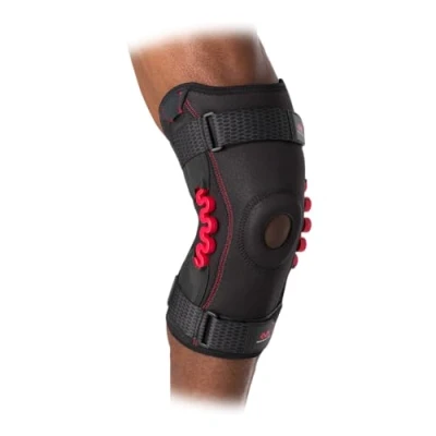 Imagen de NRG Rodillera con bisagra de resorte, talla XL, color negro