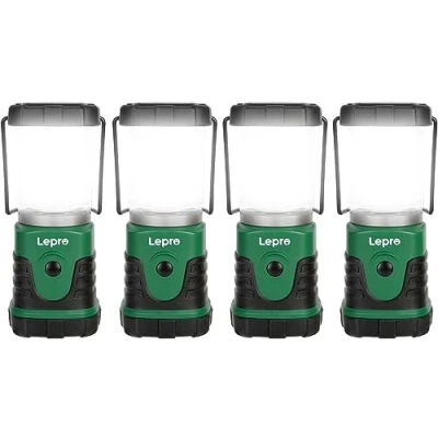Imagen de Lepro Linterna de Camping LED, Lámpara 350 lm (no incluida batería), Farol Regulable 4 Modo iluminación, Luz Emergencia LED para camping, senderismo, pesca, etc, pack of