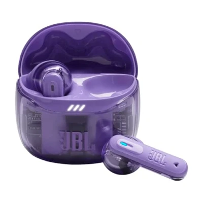 Imagen de JBL Tune Flex 2, Auriculares inalámbricos Bluetooth y cancelación de Ruido. Autonomía hasta 48 hrs, IP54 Resistentes al Agua Polvo, conexión multipunto, diseño ergonómico, Ghost Mauve
