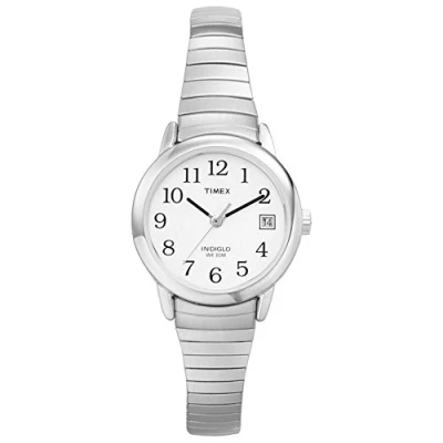 Imagen de Timex Classic Reloj de cuarzo para Mujer con correa Acero Inoxidable, color Plata T2H371