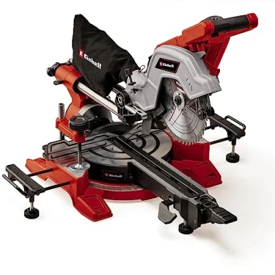 Imagen de Einhell Sierra de tracción, vaivén e inglete TE SM 8 L Dual (1800 W, hoja Ø 216 mm, ancho corte 305 profundidad 65 láser línea corte, inclinación cabezal a ambos lados)