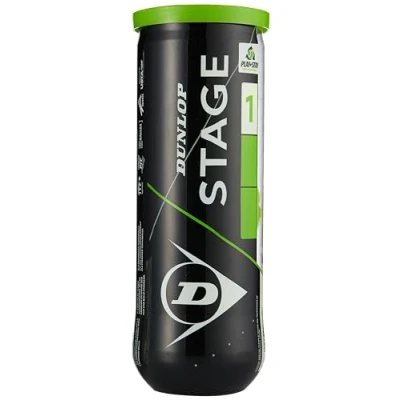 Imagen de DUNLOP 601338 Pelota de Tenis, Stage 1 Verde Bote 3 Pelotas Talla única