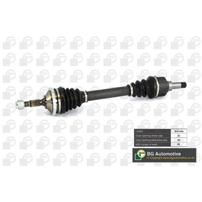 Imagen de BGA DS6714LA Árbol de transmisión Eje delantero, izquierda 612, 612 PEUGEOT: 206 Hatchback, Berlina