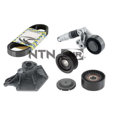 Imagen de SNR KAP857.510 Bomba de agua + kit correa poli V AUDI: A5 B8 Coupé, A6 C6 Berlina, Sportback