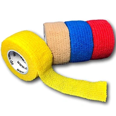 Imagen de Lisa cuidado dedo suciedad grasa y repele la Elástico resistente al agua yeso selección de colores 4 rollos, 2,5 cm x 4,5 m