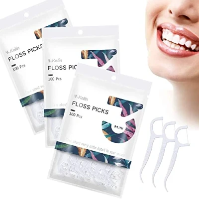 Imagen de Y Kelin Dental Floss 300 Palillos De Dientes Con Hilo Para Limpieza Dientes,Floss,Para