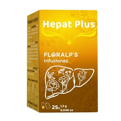 Imagen de Hepat Plus de Floralp&#039;s Infusión Hepática Natural con Fumaria, Alcachofa y Diente León 25 Sobres