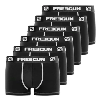 Imagen de FREEGUN Calzoncillos Hombre Boxer Algodón, Ropa Interior Suave y Stretch (Lote de 6)