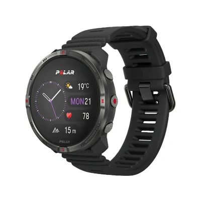 Imagen de Reloj deportivo Polar Grit X2, Night Black, 22 mm, 1.28&quot;, 90h Autonomía en modo ECO, Silicona, GPS Dual