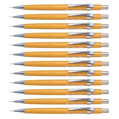 Imagen de Pentel P200 Series Lápiz Mecánico 0.7mm Lead, 1 Paquete Of 12 Lápices Naranja,
