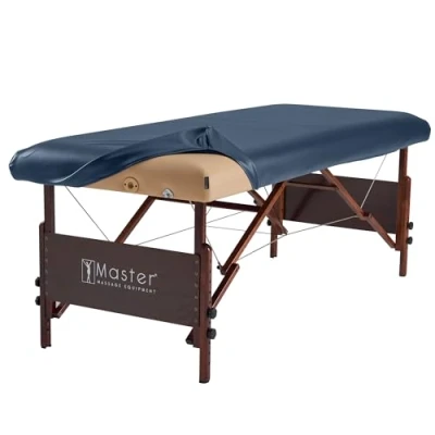 Imagen de Master Massage 10162 Funda protectora para camilla de masaje (cuero sintético, lavable), color azul