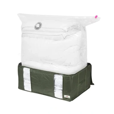 Imagen de Compactor Caja de vacío ecologico tamaño XXL 210l, PLÁSTICO Reciclado Y CARTÓN, Verde Oscuro, XX Large