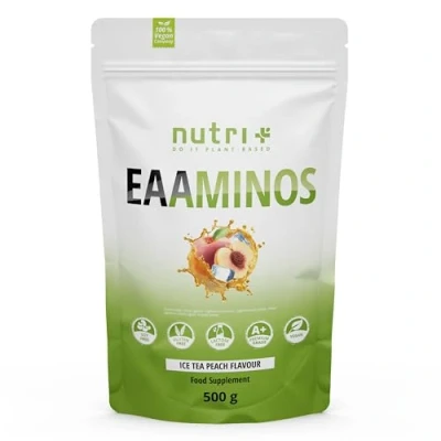 Imagen de EAA Polvo Vegano 500g Melocotón Té Helado DOSIS MÁXIMA todos los Aminoácidos Esenciales EAAs sabor Essential Amino Acids