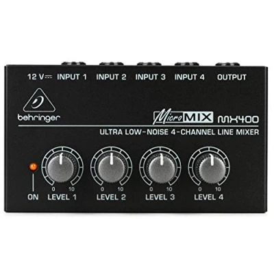 Imagen de Behringer MICROMIX MX400 Mezclador de línea 4 canales ruido ultra bajo