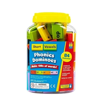 Imagen de Learning Resources Fichas de dominó phonics con las vocales cortas